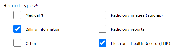 Search for the Medical Provider with the EHR Download Option.