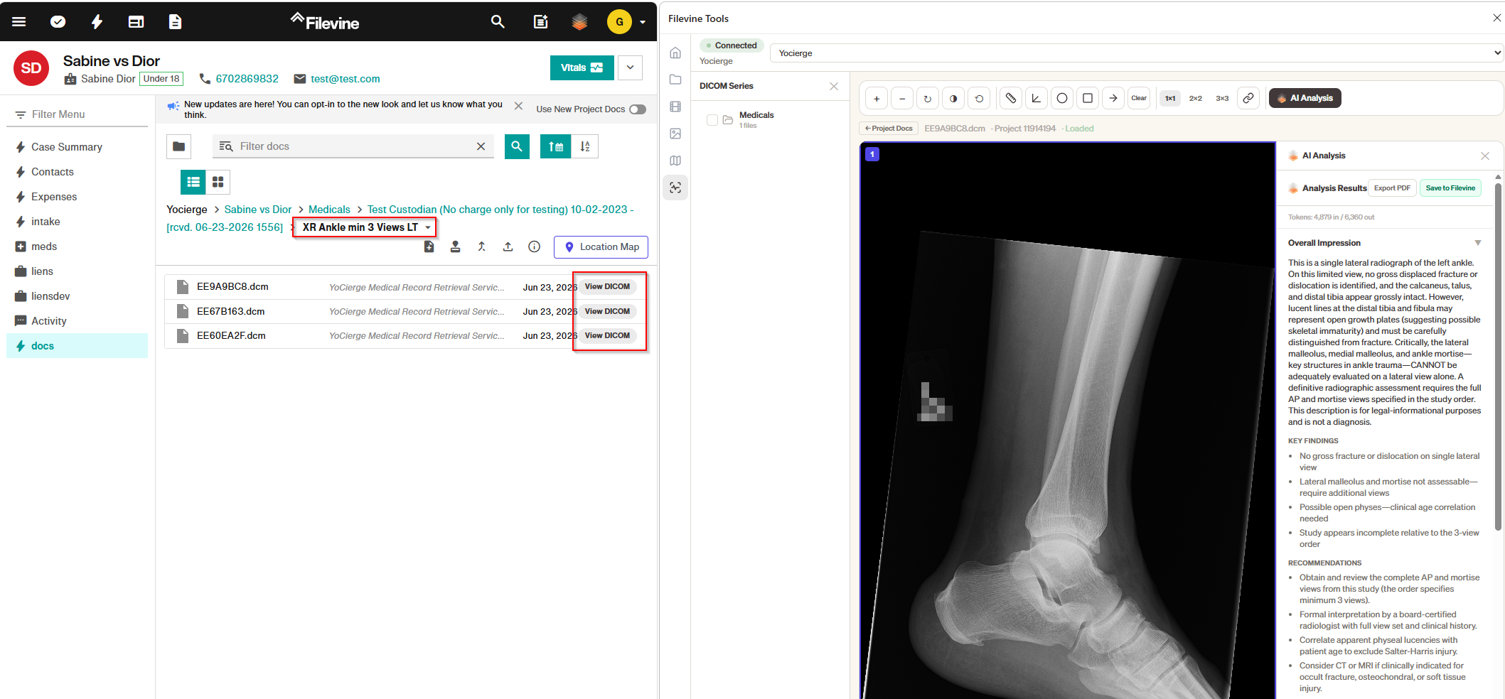 Filevine DICOM Viewer