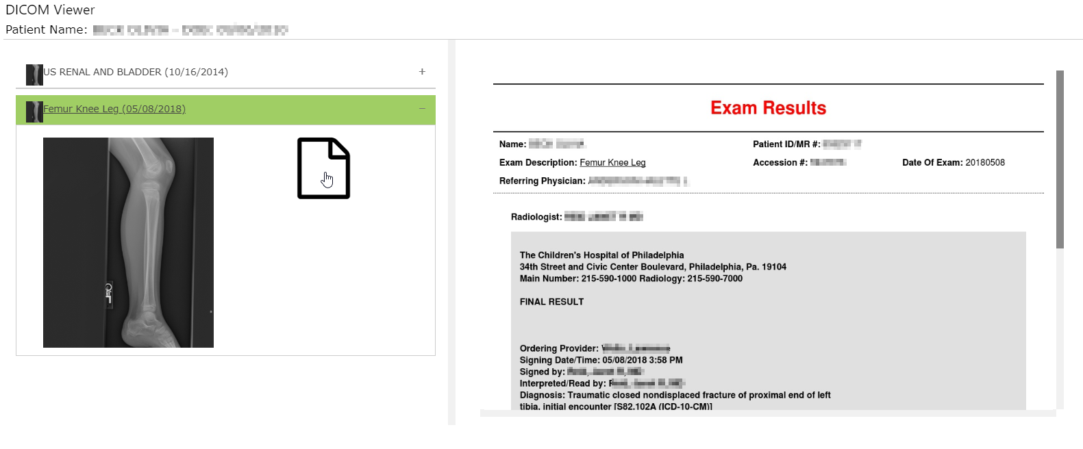 DICOM Report